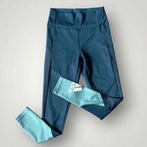 adidas Two-Tone Teal & Aqua Leggings